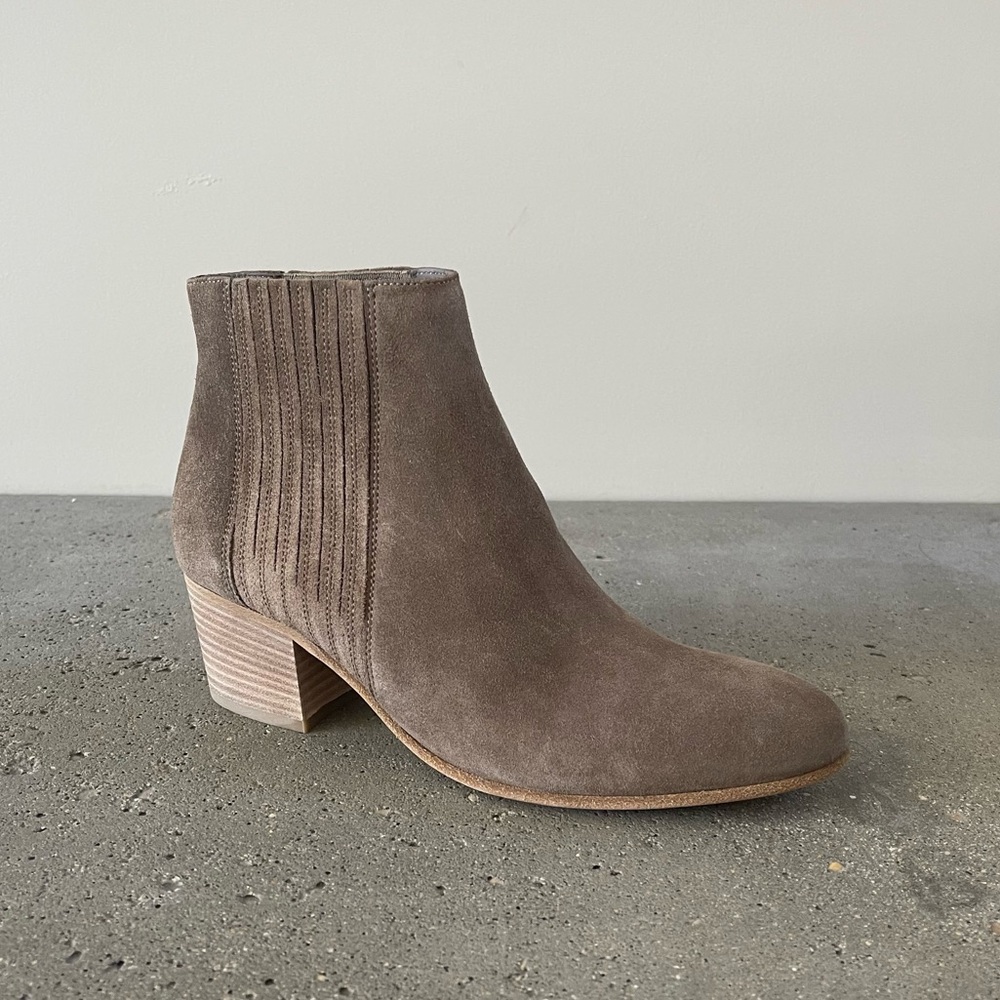 VINCE Haider Suede Bootie in Flint (Tan)